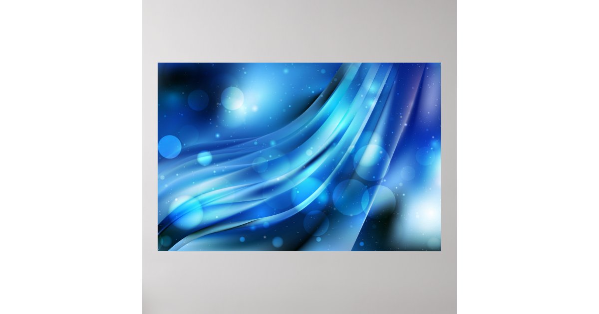 Poster-Blue Abstract Poster | Zazzle