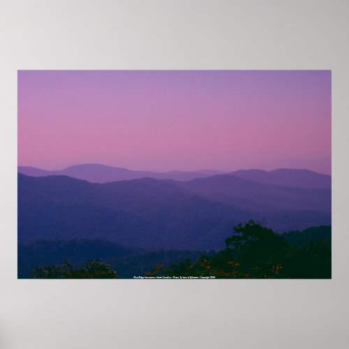 Poster Blue Ridge Mountains _ North Carolina