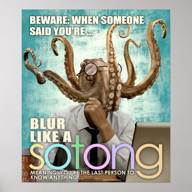 POSTER - BLUR LIKE A SOTONG - A SINGAPORE SLANG (Front)