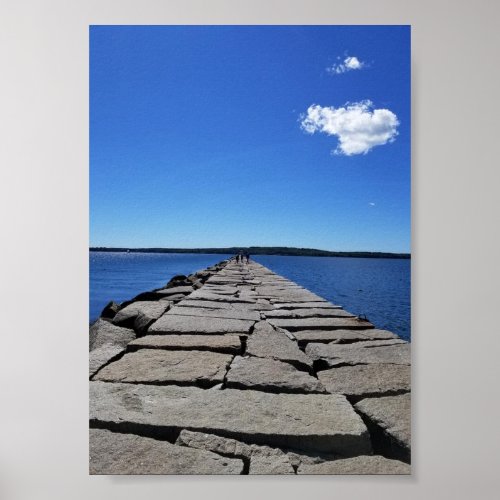 Poster Breakwater in Rockland Maine Poster