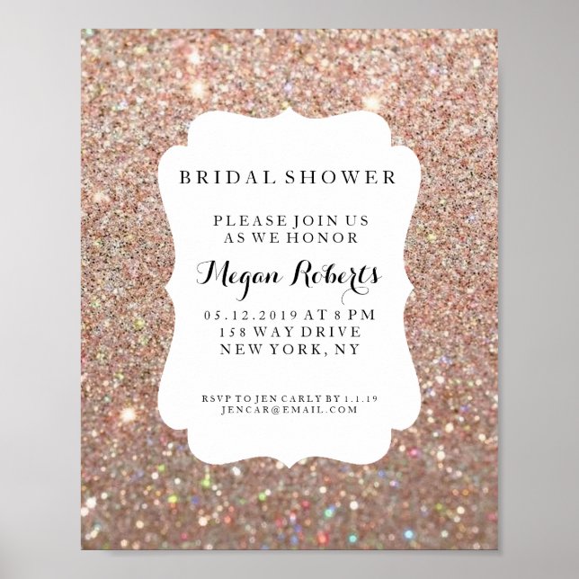 Poster - Bridal Shower Day Rose Gold (Front)