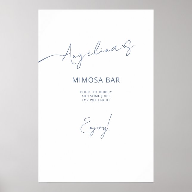 Poster Bridal Shower in an elegant style. (Front)