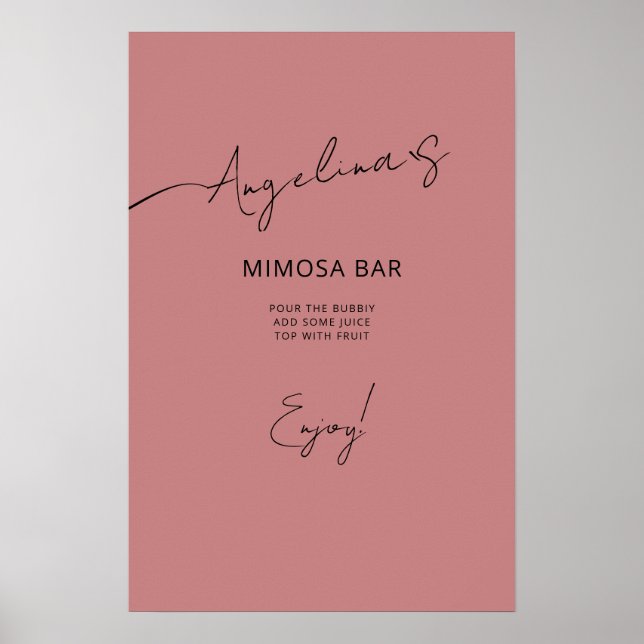 Poster Bridal Shower in an elegant style. (Front)