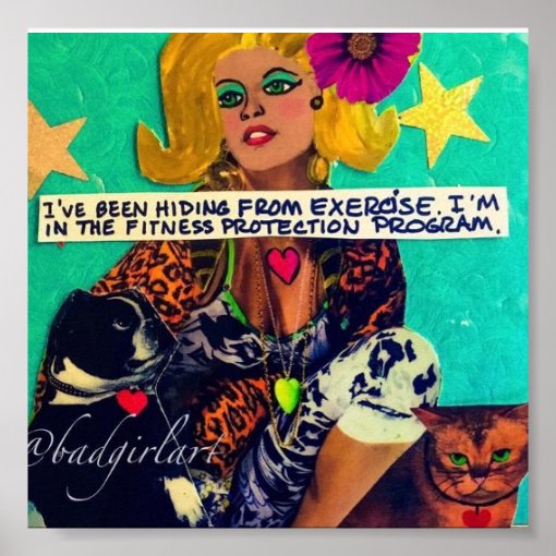Poster by bad girl art Zazzle
