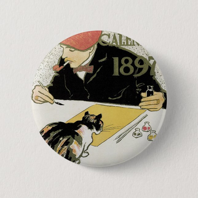 Poster Calendar 1897 Button (Front)