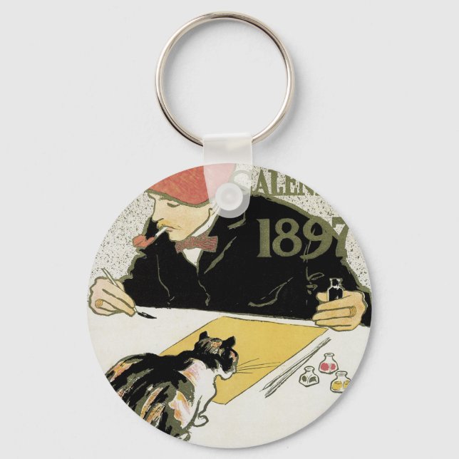Poster Calendar 1897 Keychain (Front)