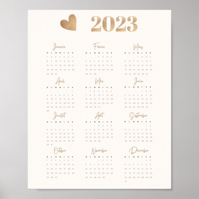 Poster Calendar 2023 COEUR French Version (Front)