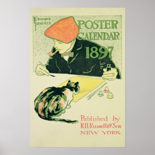 Poster Calendar pub by RH Russell  Son 1897