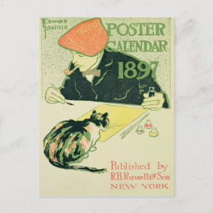 Poster Calendar, pub. by R.H. Russell & Son, 1897 Postcard