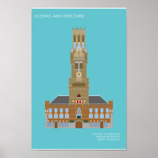 Póster Campanario de Brujas/Belfry of Bruges Poster