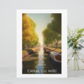 Poster Canal du Midi - France - illustration (Standing Front)