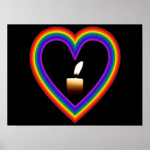 Poster Candle In A Rainbow