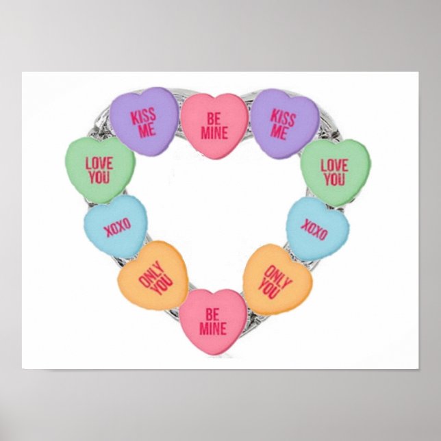 Poster Candy Love Hearts (Front)