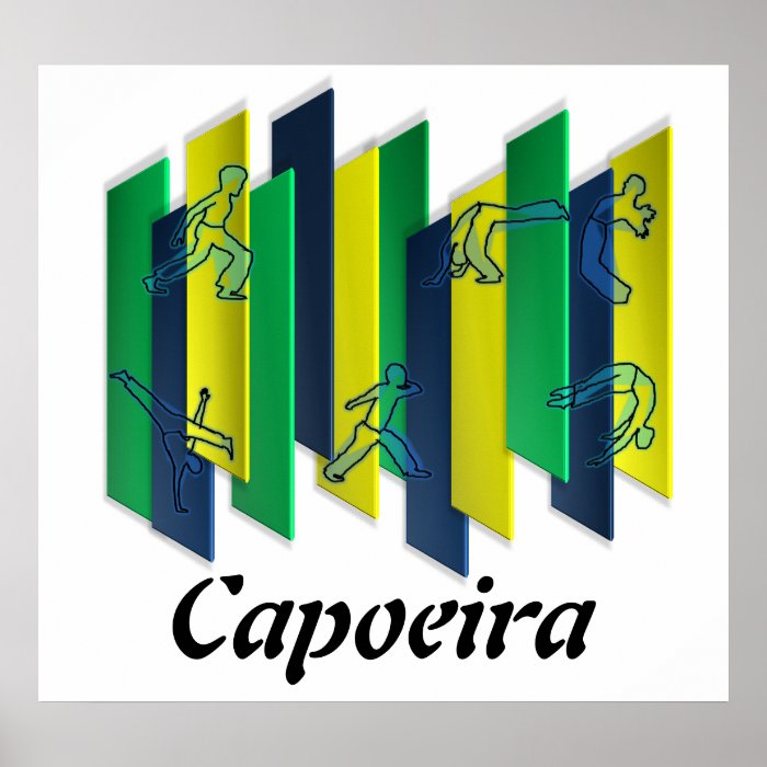 poster capoeira martial arts brazil axe