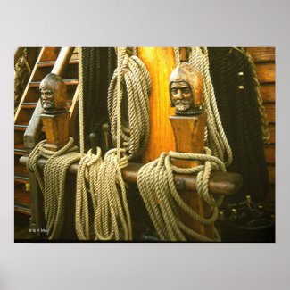 Poster - Carved Wooden Capstans