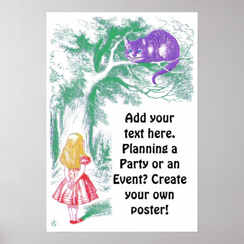 Poster Cheshire Cat from Alice in Wonderland Poster