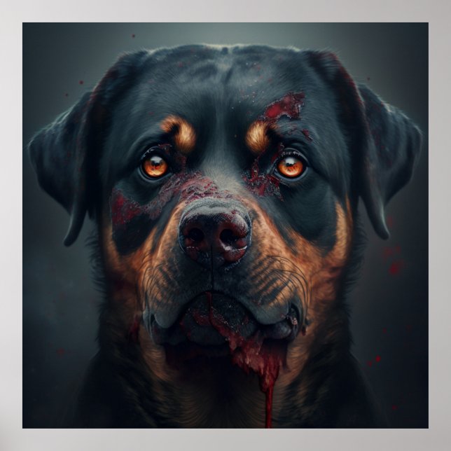 Poster chien rottweiler (Front)