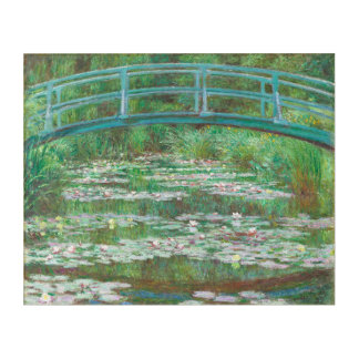 Póster Claude Monet - Water Lilies and Japanese Br Acrylic Print