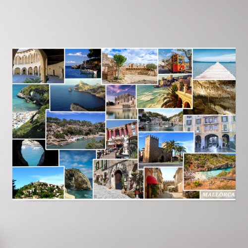 poster collage de Mallorca en Baleares