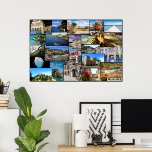 poster collage of the island of Mallorca
