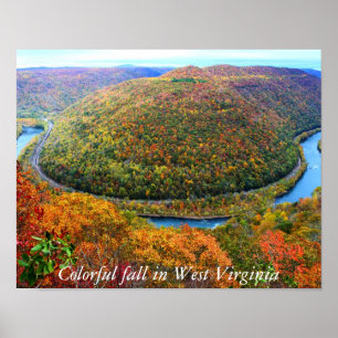 Poster Colorful fall in West Virginia