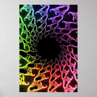 Poster: Colorful Fractal Vortex Poster