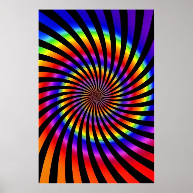Poster: Colorful Spiral Design Poster (Front)