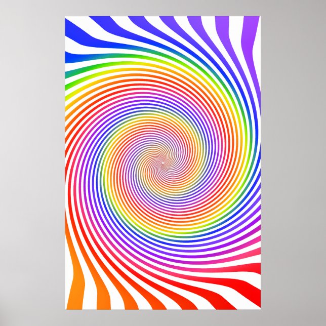Poster: Colorful Spiral Design Poster (Front)