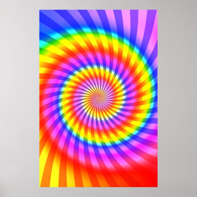Poster: Colorful Spiral Pattern Poster (Front)