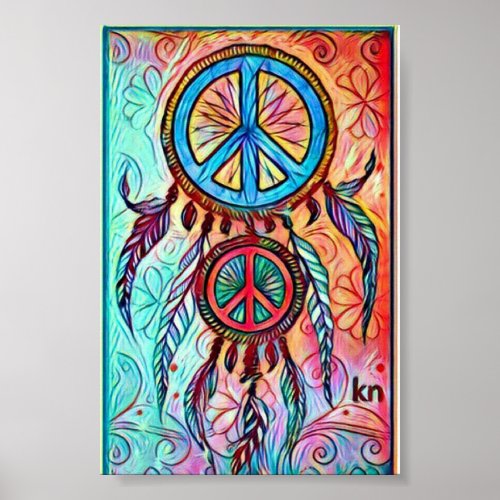 Pster con diseo de Peace Poster