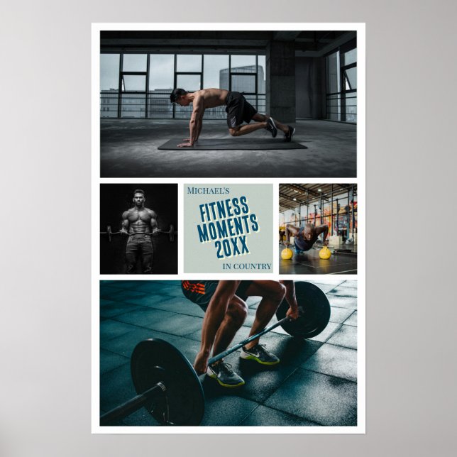 Poster Create your own fitness photo print (Front)