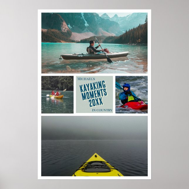 Poster Create your own kayaking photo print (Front)