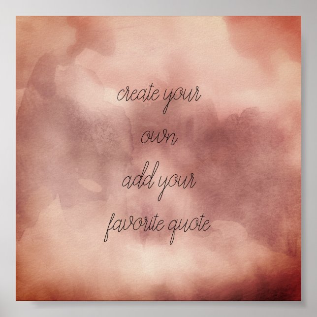 poster create your own watercolor design modern (Front)