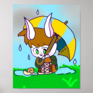 poster, cute original character styoa the rabbit poster