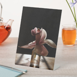 Póster De Madera Orquidea Pedestal Sign