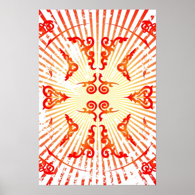 Poster: Decorative Spirals and Lines Poster (Front)