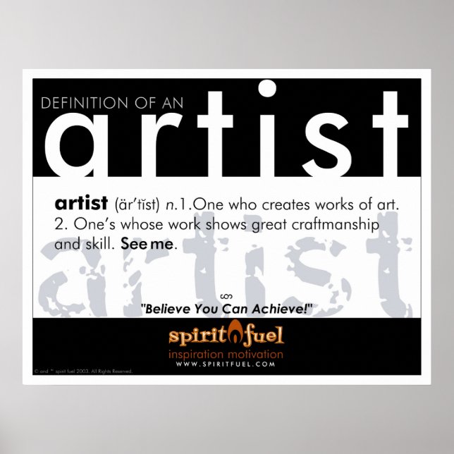 Poster Definition - Artist (Front)