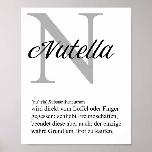 poster definition Nutella (Front)