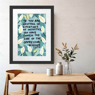 Póster Desmond Tutu Quote Art