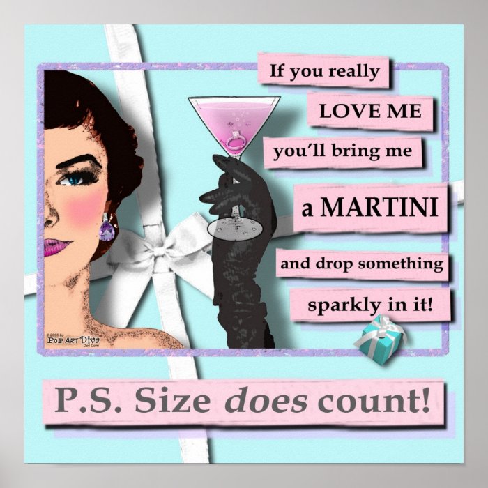 Poster   Diamonds & Martinis, Size counts