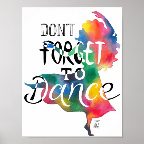 Poster Dont forget to dance