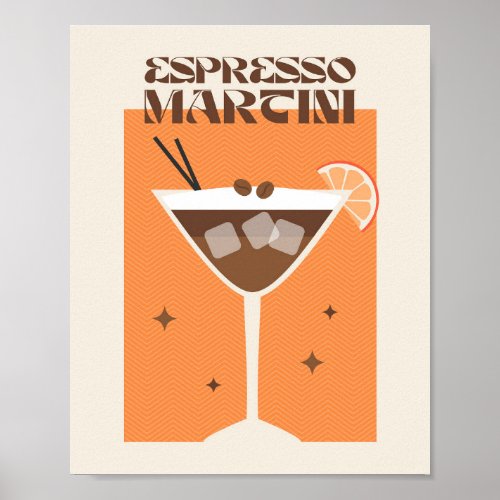 Poster drink Cocktail art Espresso martini