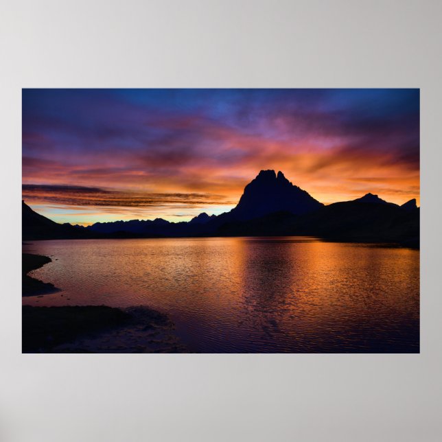 Poster du Pic du Midi d'Ossau au lever du jour (Front)