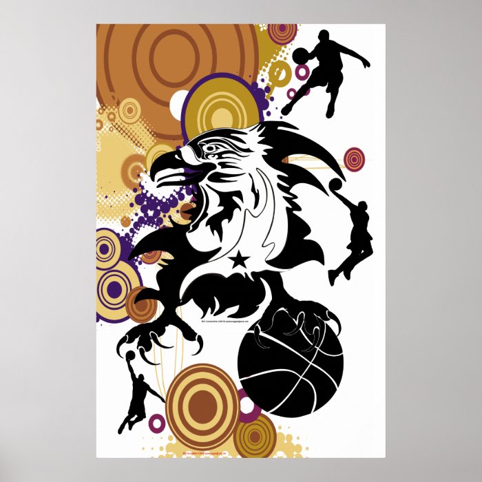 Poster Eagle Basketball logo 1