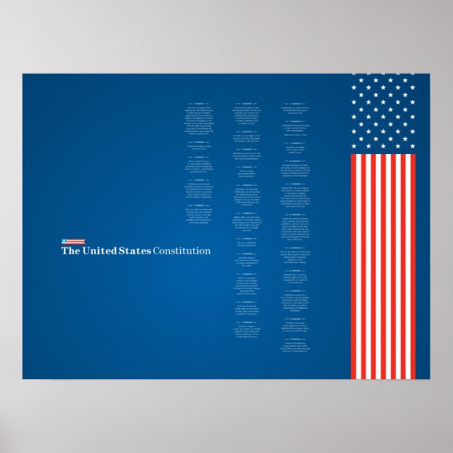 Poster Econo USA Constiution American Flag (Front)