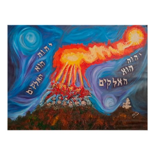 Pster Elijah and the Prophets of Baal on Mount Ca Poster