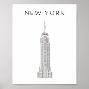 PÓSTER ESTADO EMPIRE DE NUEVA YORK
