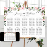Poster Eucalyptus Roses 10 Tables Seating Chart at Zazzle