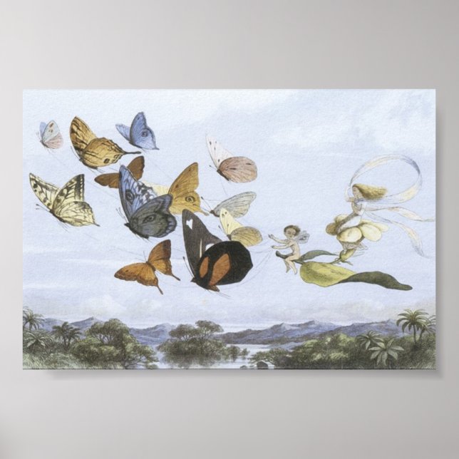 Poster - Fairies Riding Butterflies (Front)