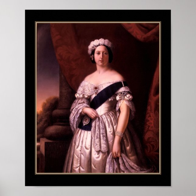 Poster Famous Vintage Queen Victoria 1845 (Front)